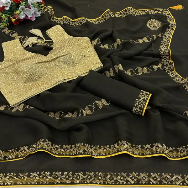 Brown_Premium_Crepe_Saree_For_Women