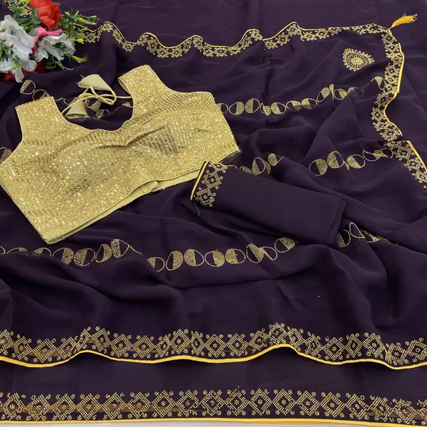 Purple_Premium_Crepe_Saree_For_Women