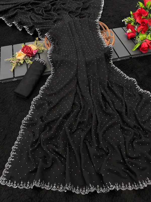 Black_Premium_Crepe_Saree_For_Women