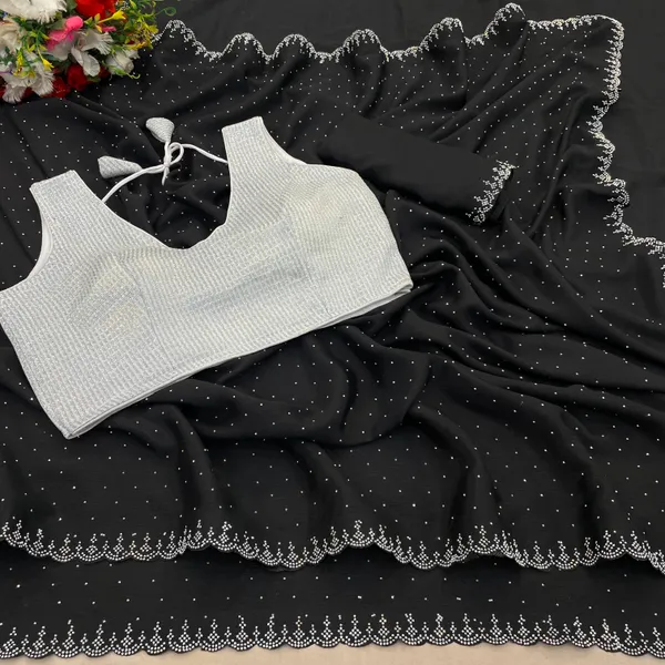 Black_Premium_Crepe_Saree_For_Women