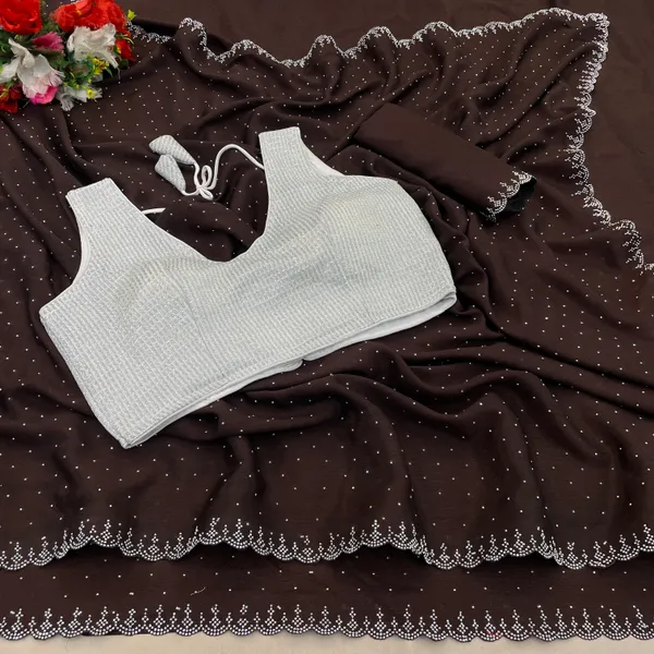 Brown_Premium_Crepe_Saree_For_Women