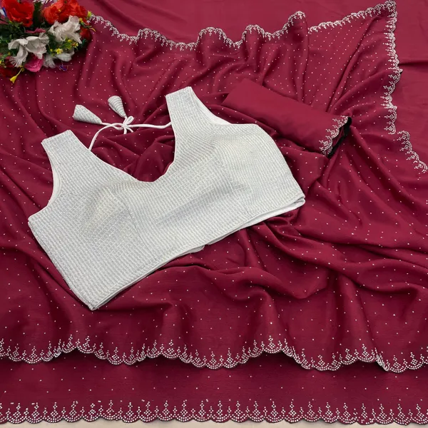 Maroon_Premium_Crepe_Saree_For_Women