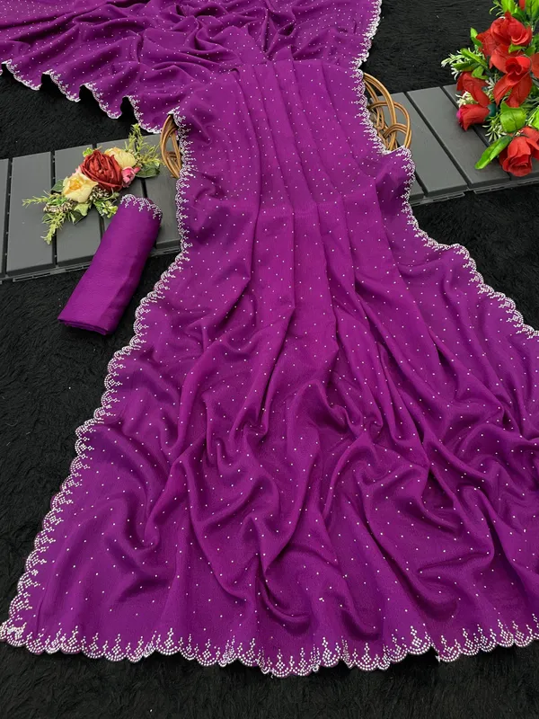 Purple_Premium_Crepe_Saree_For_Women