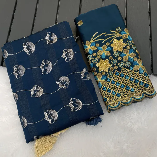 Navy_Blue_Premium_Georgette_Saree_For_Women