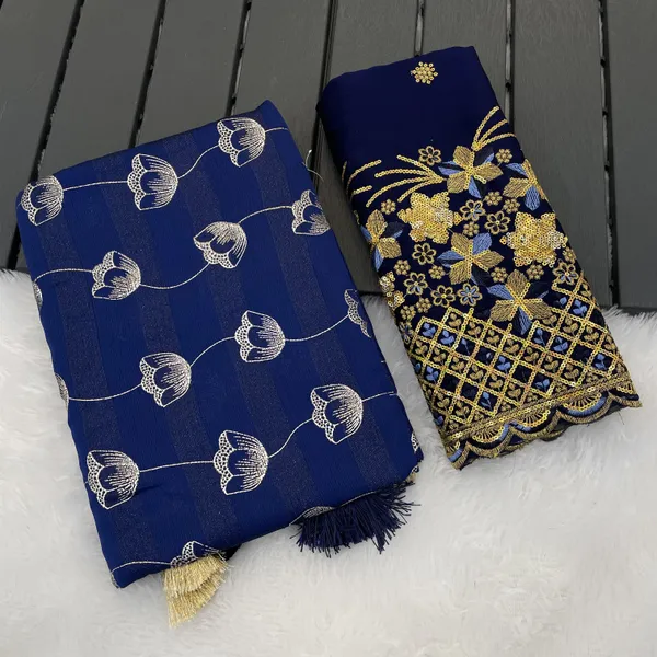 Navy_Blue_Premium_Georgette_Saree_For_Women