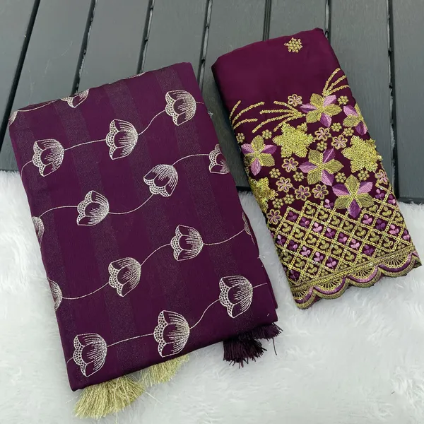 Purple_Premium_Georgette_Saree_For_Women