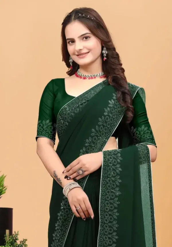 Green_Premium_Georgette_Saree_For_Women