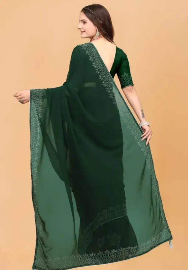 Green_Premium_Georgette_Saree_For_Women