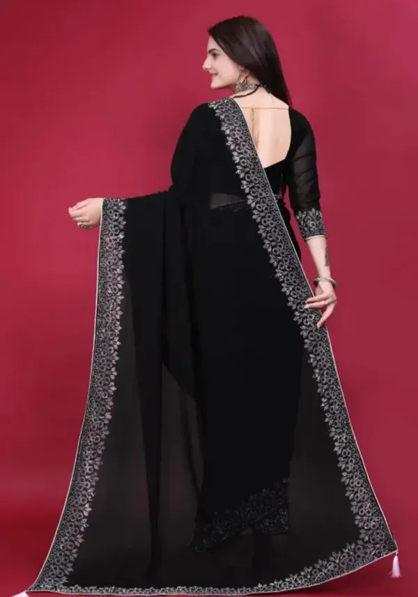 Black_Premium_Georgette_Saree_For_Women