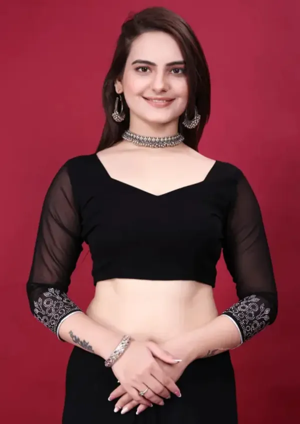 Black_Premium_Georgette_Saree_For_Women