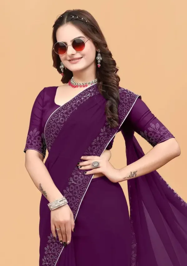Purple_Premium_Georgette_Saree_For_Women