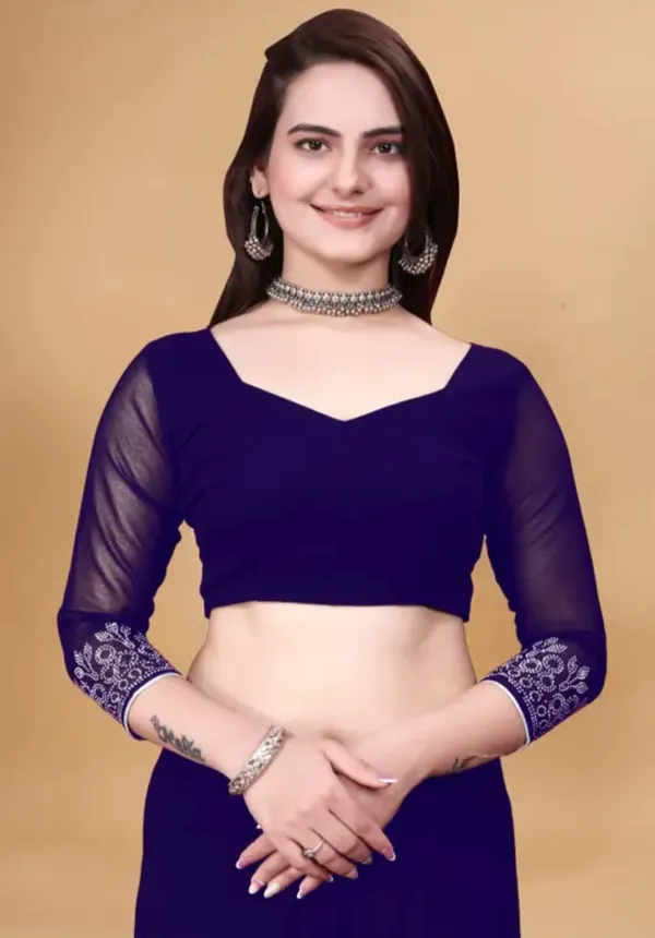 Navy_Blue_Premium_Georgette_Saree_For_Women