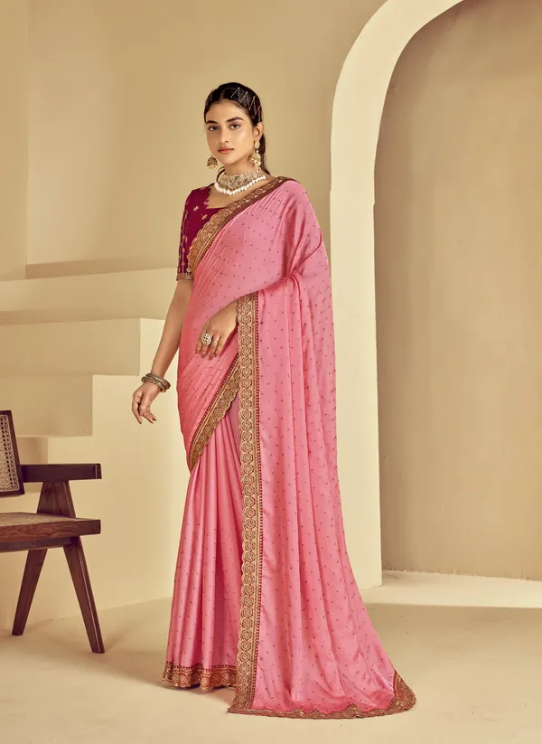 Pink_Satin_Silk_Traditional_Saree_For_Women