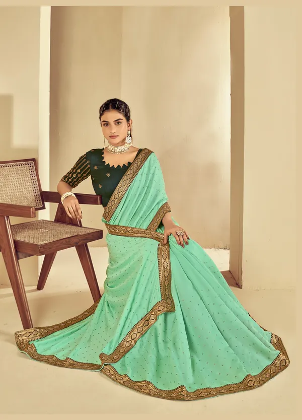 Mint_Green_Satin_Silk_Traditional_Saree_For_Women
