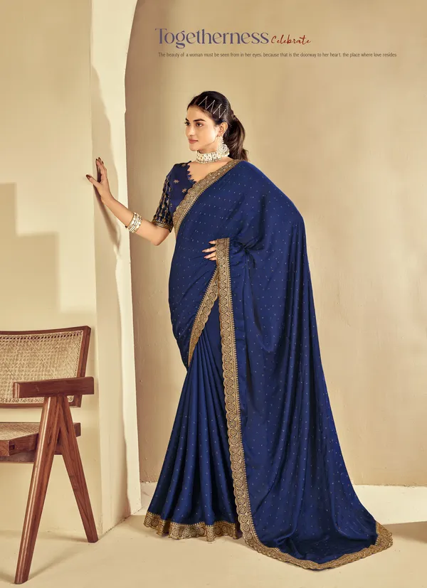 Blue_Satin_Silk_Traditional_Saree_For_Women