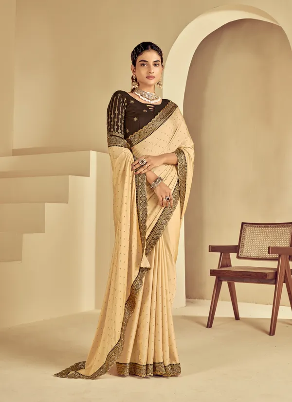 Cream_Satin_Silk_Traditional_Saree_For_Women