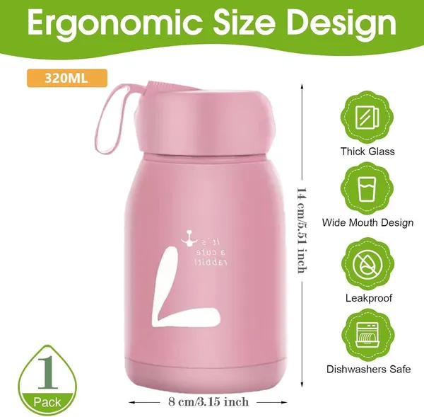 Leak_Proof_Little_Rabbit_Print_Glass_Water_Bottle_(Pink)