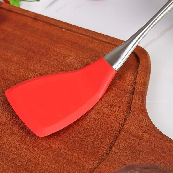 Red_Silicone_Stainless_Steel_Handle_Slotted_Spoon