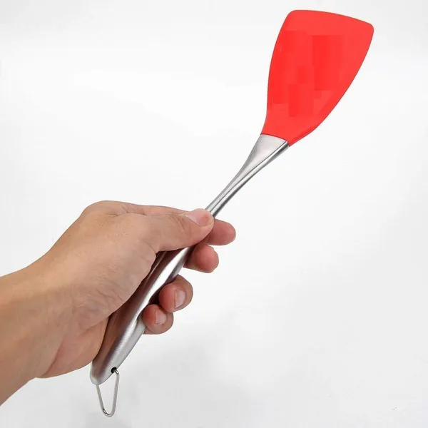 Red_Silicone_Stainless_Steel_Handle_Slotted_Spoon
