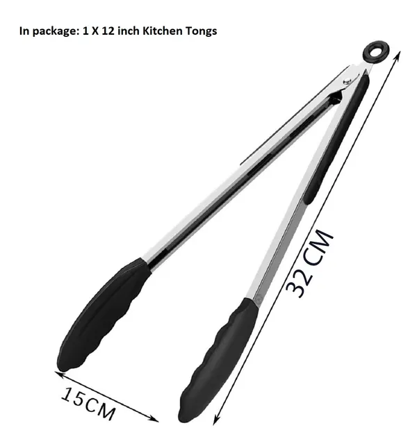 12_Inch_Silicone_Cooking_Tong_(Black)