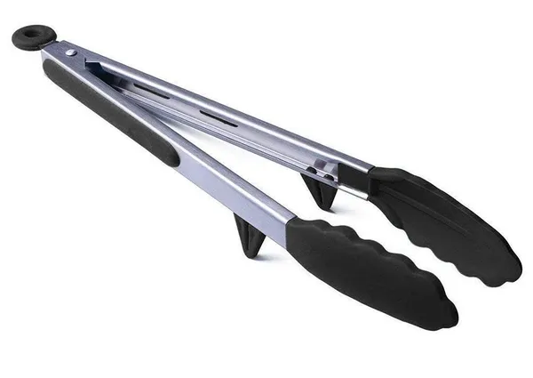 12_Inch_Silicone_Cooking_Tong_(Black)
