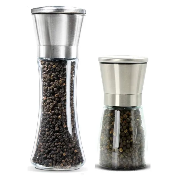2_Piece_Small_And_Big_Black_Pepper_Mill_Grinder_Shaker