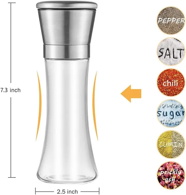 2_Piece_Small_And_Big_Black_Pepper_Mill_Grinder_Shaker