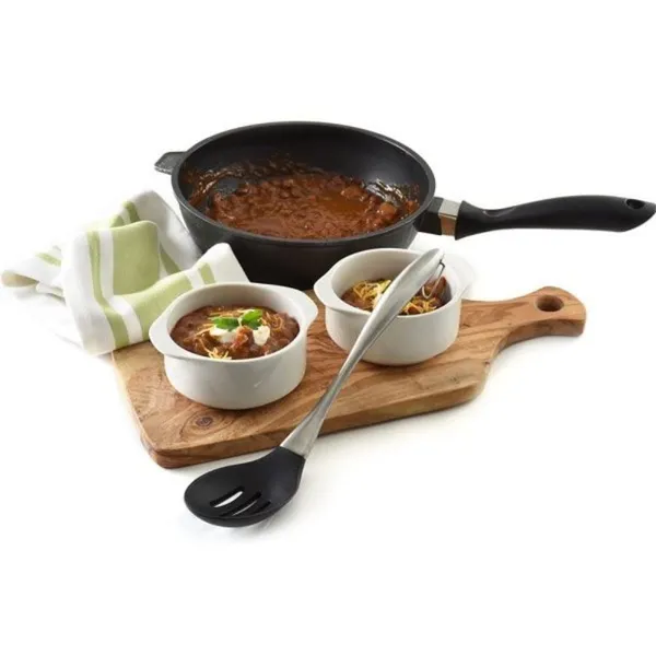 Black_Stainless_Steel_Slotted_Spoon_and_Pasta_Fork_Server