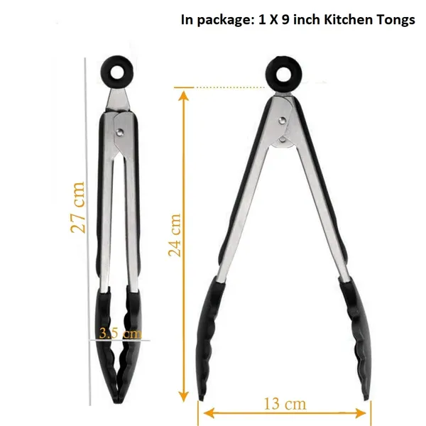 9_Inch_Silicone_Cooking_Tong_(Black)