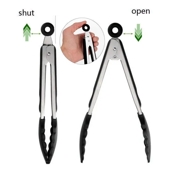 9_Inch_Silicone_Cooking_Tong_(Black)