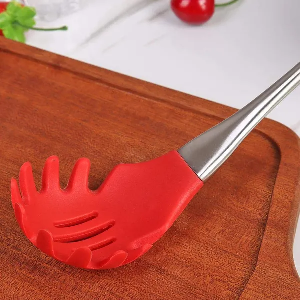 Red_Silicone_Pasta_Fork_and_Solid_Serving_Spoon_Set