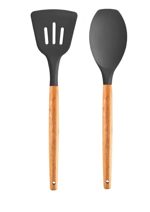 2_Piece_Silicone_Slotted_Turner_And_Spoon_Spatula_Set