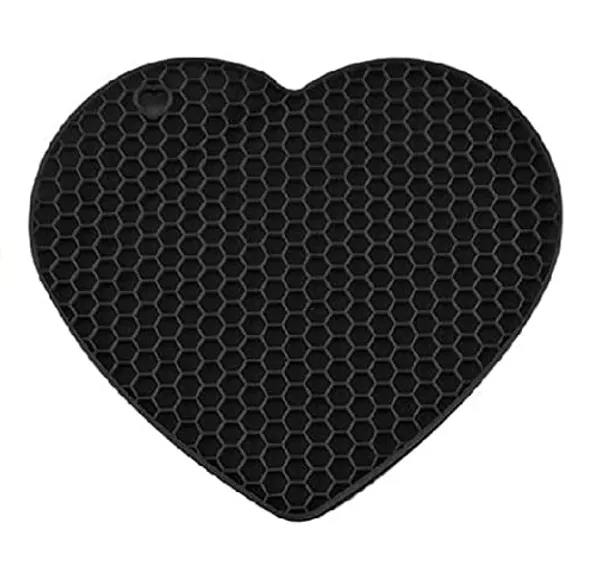 6_Piece_Non-Slip_Silicone_Trivet_Mats_(Black)