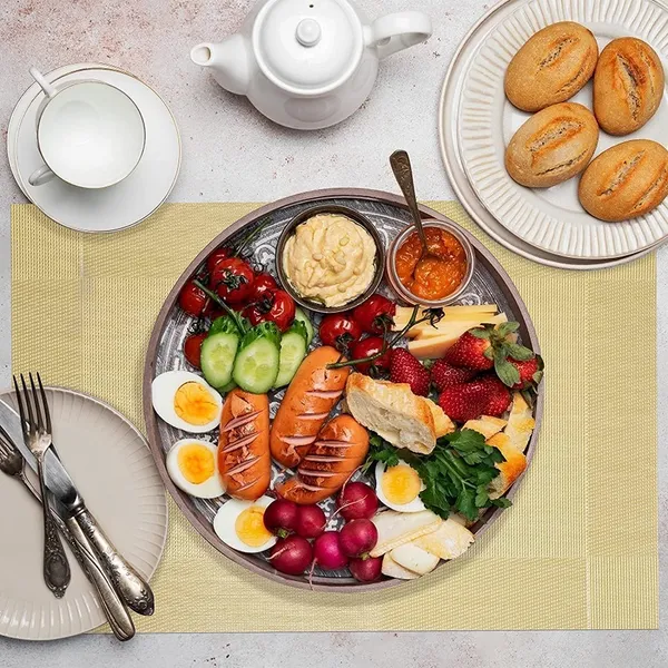 8_Woven_Vinyl_Placemats_With_1_Pcs_Table_Runner_Set