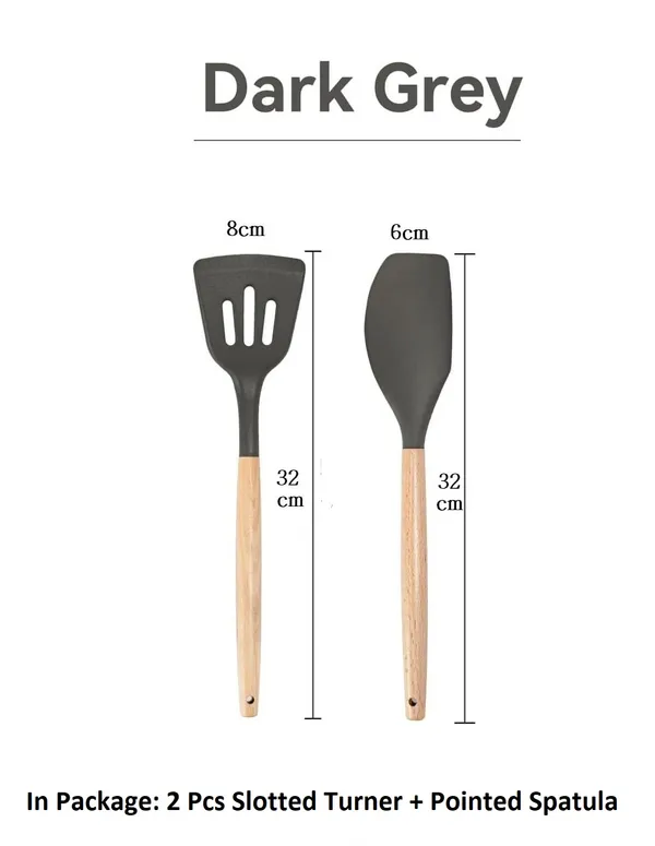 2_Piece_Silicone_Slotted_Turner_And_Mixing_Spatula_Set