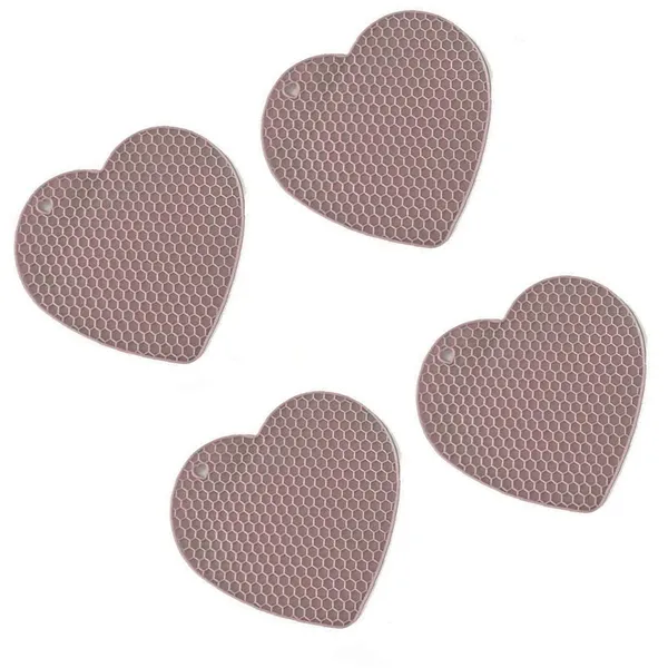 4_Piece_Non-Slip_Silicone_Trivet_Mats_(Brown)