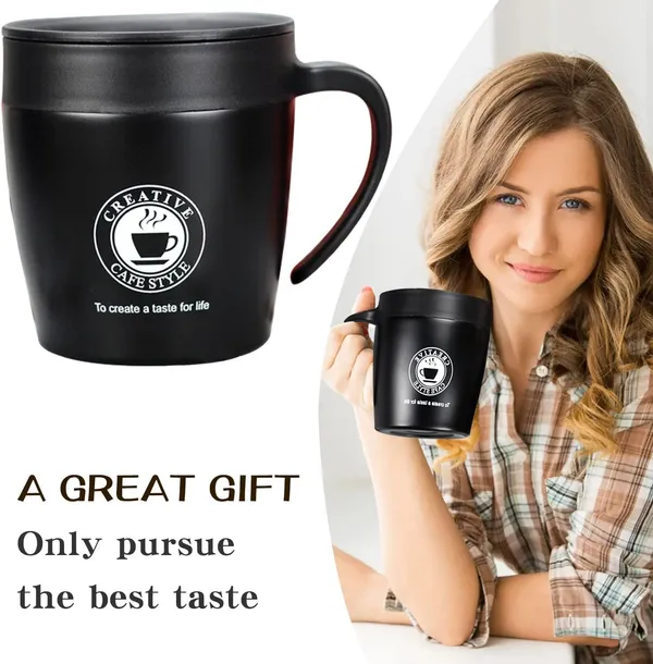 2_Pcs_Double_Wall_Coffee_Mug_Office_for_Handle_Spoon_and_Lid