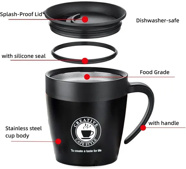 2_Pcs_Double_Wall_Coffee_Mug_Office_for_Handle_Spoon_and_Lid
