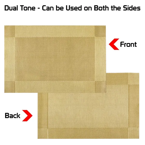 4_Pcs_Woven_Vinyl_Washable_Placemats_(Gold)