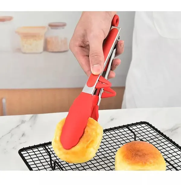 9_Inch_Silicone_Cooking_Tong_(Red)