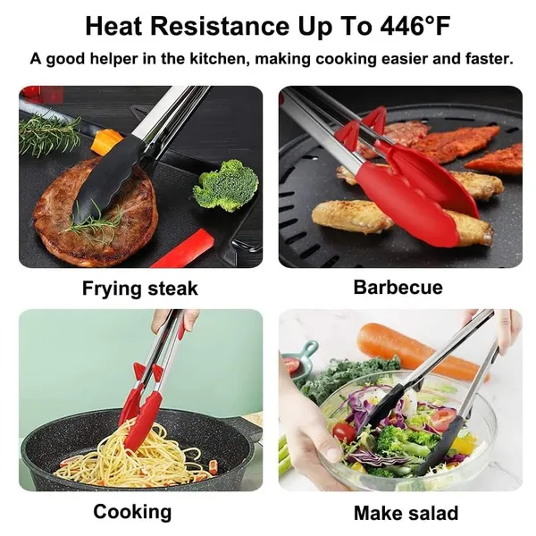 9_Inch_Silicone_Cooking_Tong_(Red)