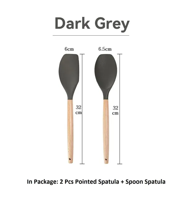 2_Piece_Silicone_Spoon_Spatula_And_Mixing_Spatula_Set