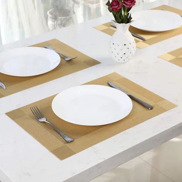 6_Pcs_Woven_Vinyl_Washable_Placemats_(Gold)