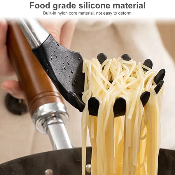 2_Pcs_Black_Pasta_Server_and_Skimmer_Spatula_Set