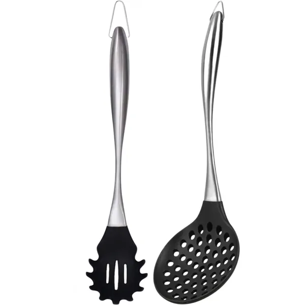 2_Pcs_Black_Pasta_Server_and_Skimmer_Spatula_Set