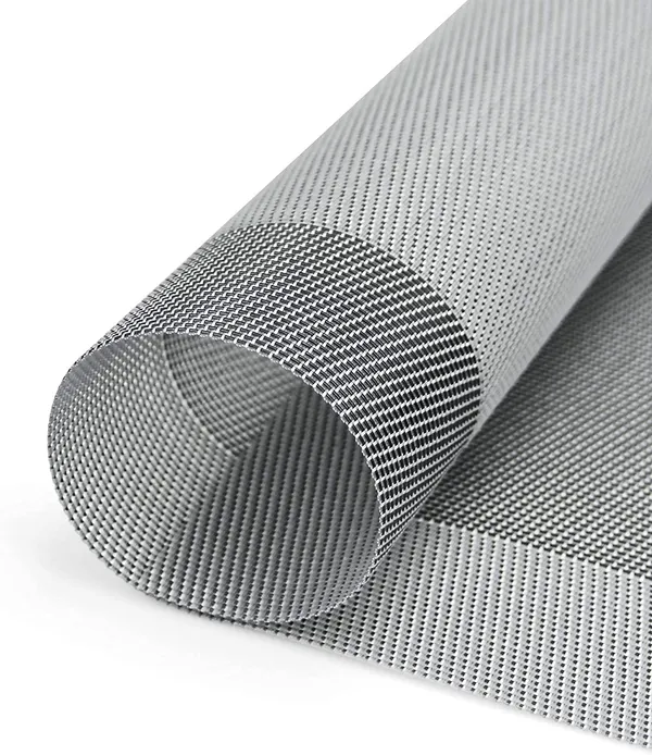 12_Pcs_Woven_Vinyl_Washable_Placemats_(Silver)