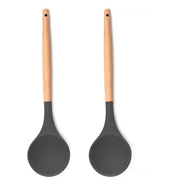2_Piece_Wooden_Handle_Silicone_Serving_Spoon_Set