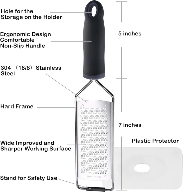 Stainless_Steel_Cheese_Grater_Lemon_Zester_(Black)