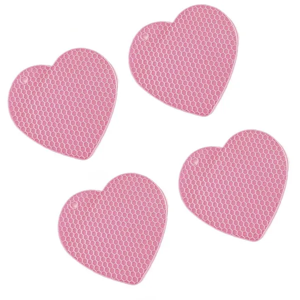 4_Piece_Non-Slip_Silicone_Trivet_Mats_(Pink)