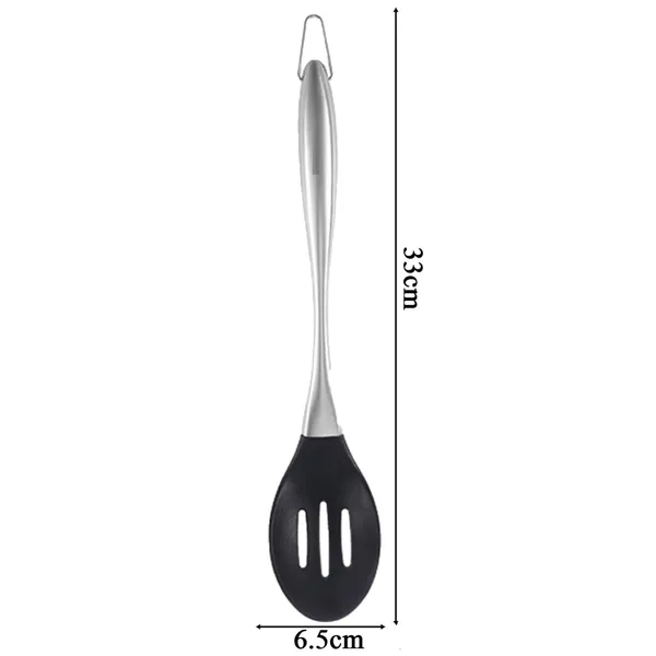 Black_Slotted_Stainless_Steel_Handle_Silicone_Spoon